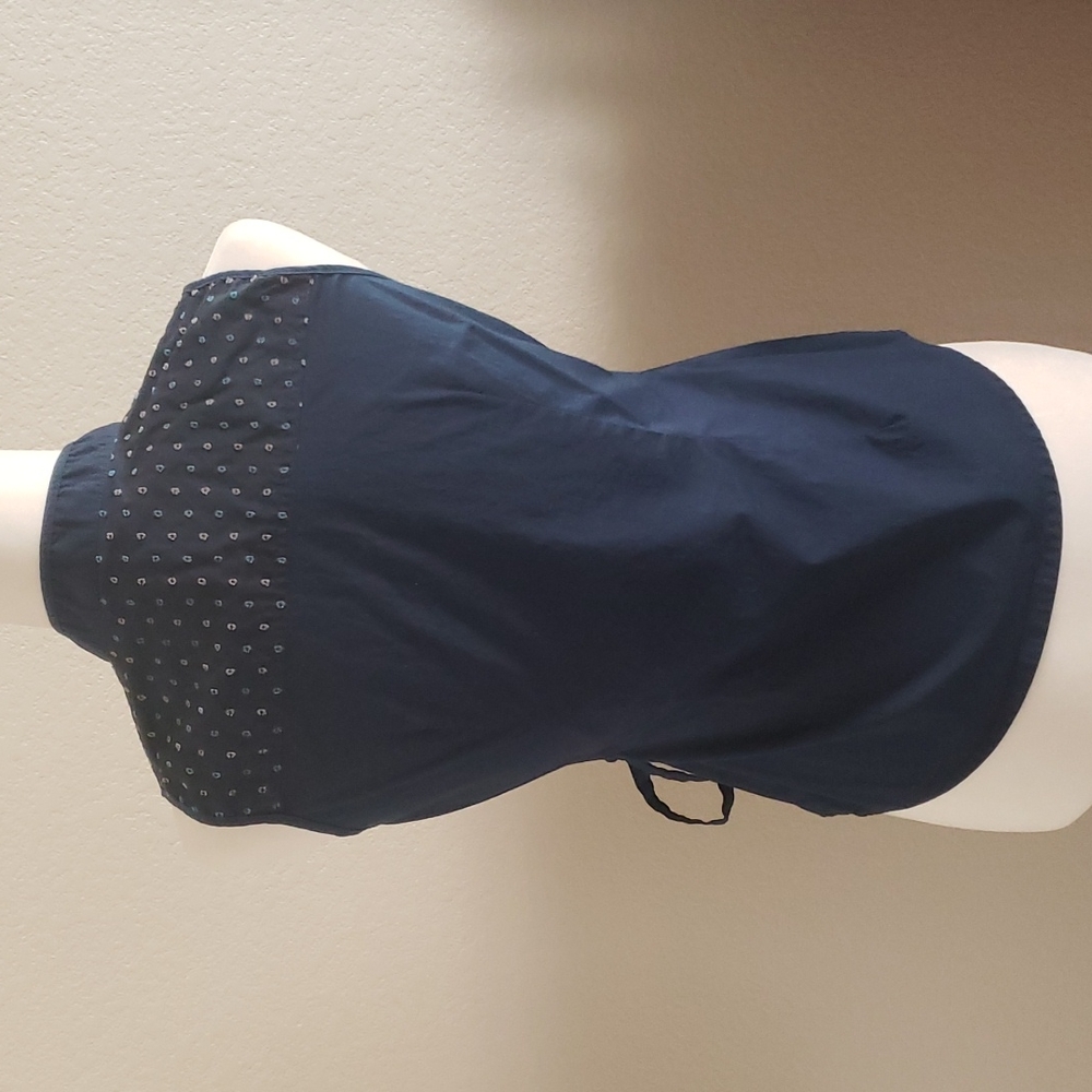 PLAINS & PRINTS KIMONO TOP IN NAVY BLUE / SIZE S - Picture 2 of 7